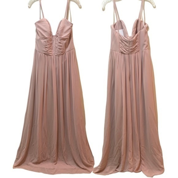 Pink chiffon dress prom wedding bridesmaid special occasion 10 NWT - Picture 4 of 14